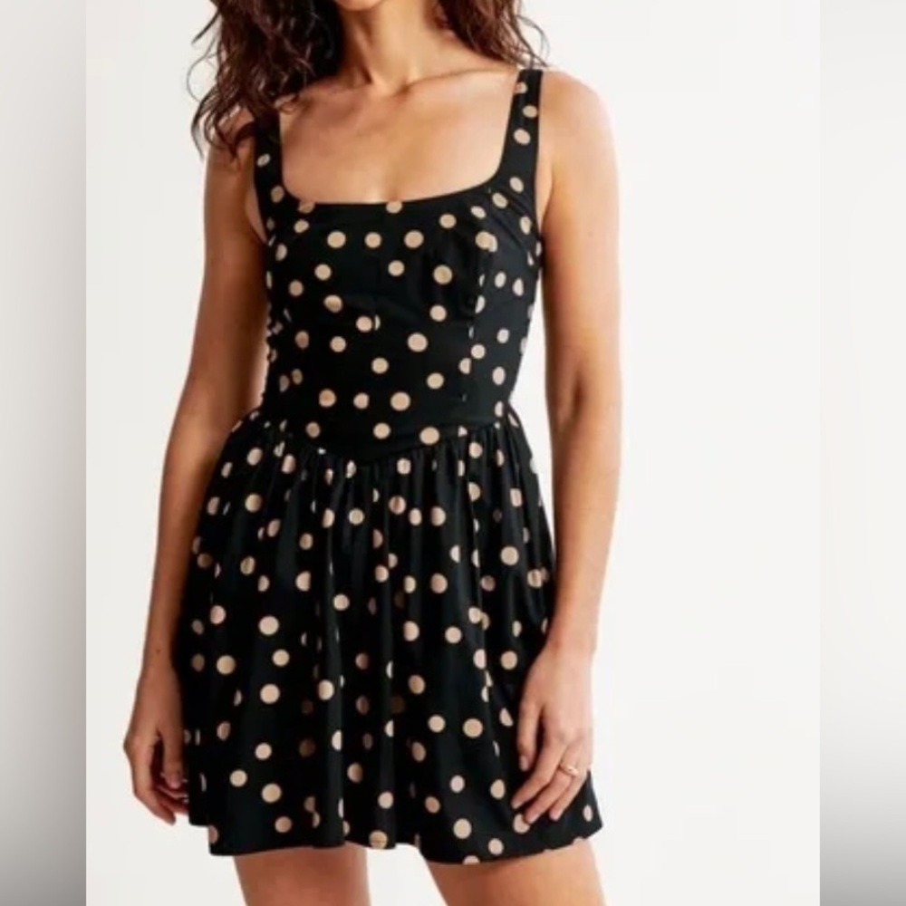Abercrombie polka dot dress with built in short